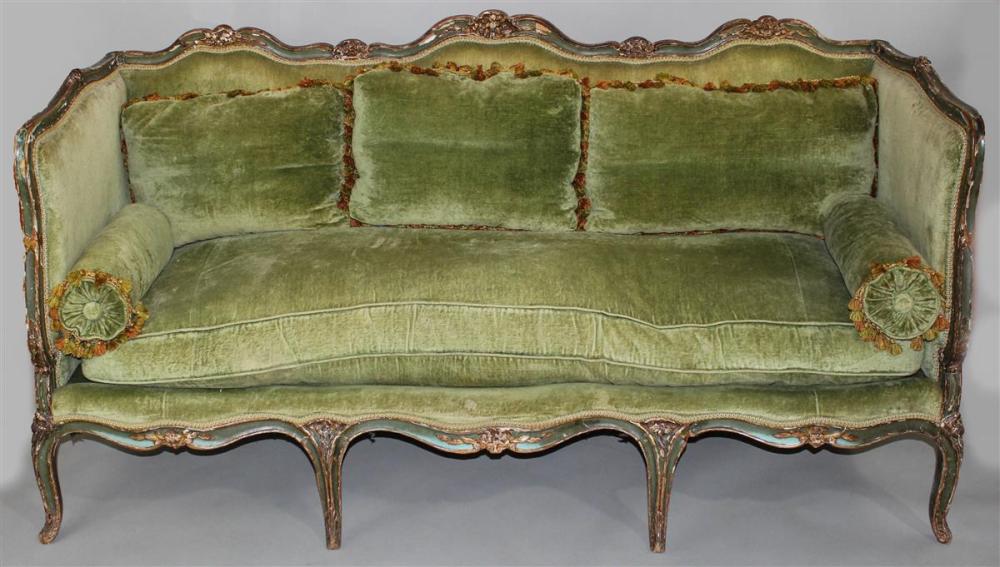 LOUIS XV PAINTED CARVED SOFA WITH 313d94