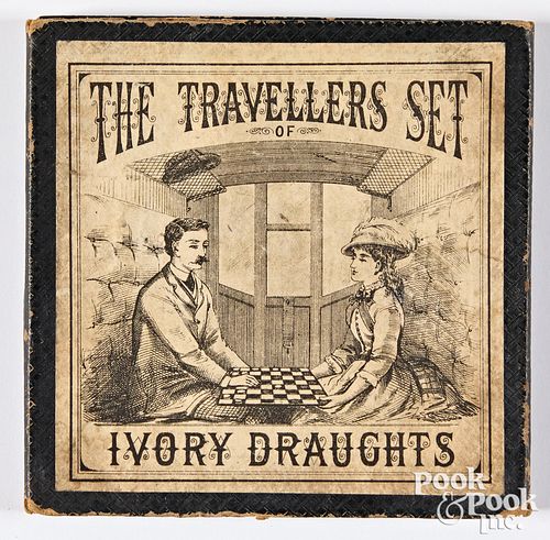 THE TRAVELLERS SET OF IVORY DRAUGHTS  313f08