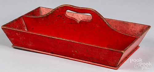 PAINTED KNIFE TRAY 19TH C Painted 3144b2