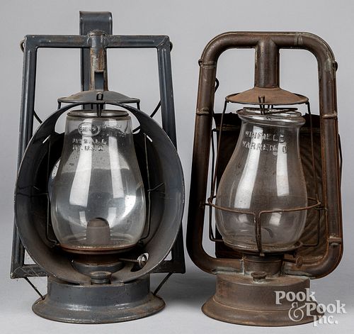 TWO TIN CARRY LANTERNS 19TH C Two 31458f
