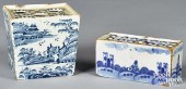DELFT BLUE AND WHITE FLOWER FROG AND