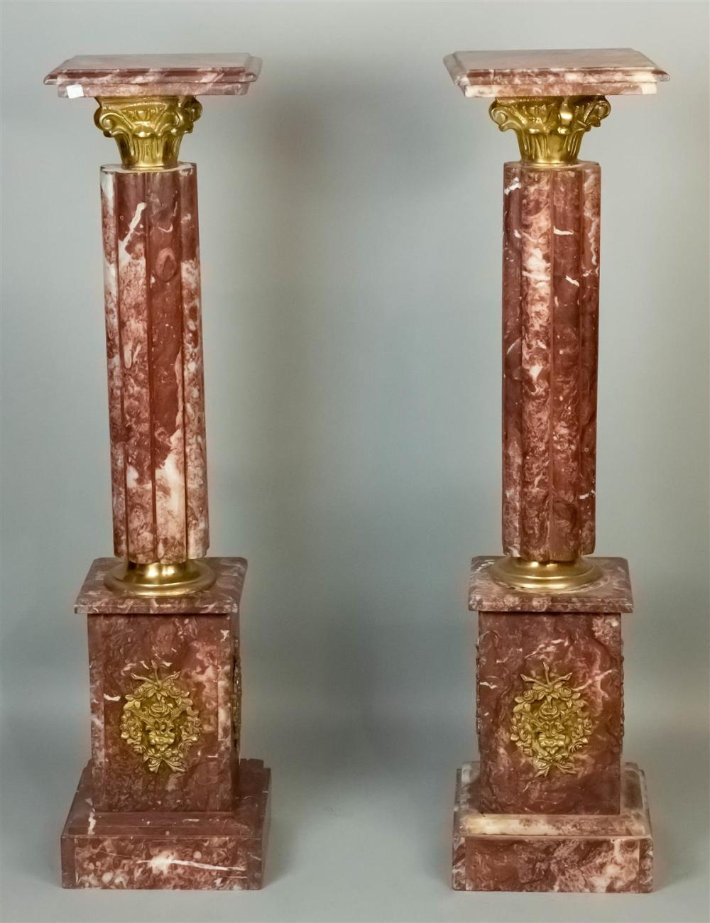 PAIR OF NEOCLASSICAL ROUGE MARBLE 31233f
