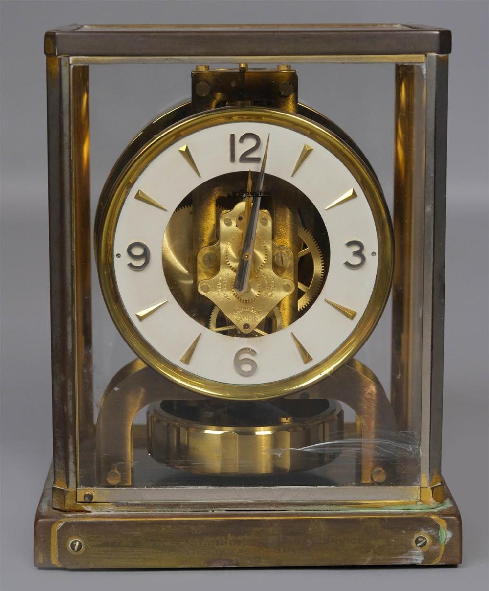 LE COULTRE ATMOS BRASS TABLE CLOCKLE