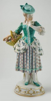 MEISSEN PORCELAIN FIGURE OF A YOUNG