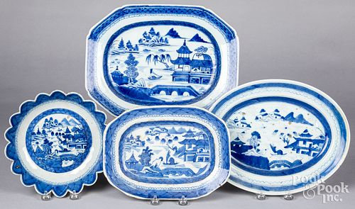THREE CHINESE EXPORT PLATTERS AND 312638