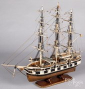 PAINTED WOOD SHIP MODEL, EARLY 20TH
