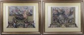 CHARLES LE BRUN (20TH CENTURY) TWO PRINTS