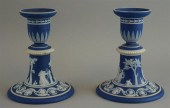 PAIR OF WEDGWOOD BLUE AND   312bba