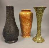 WELLER ART POTTERY FROSTED VASE AND