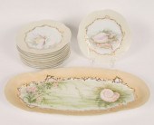 Hand painted Limoges fish service 4eb1e