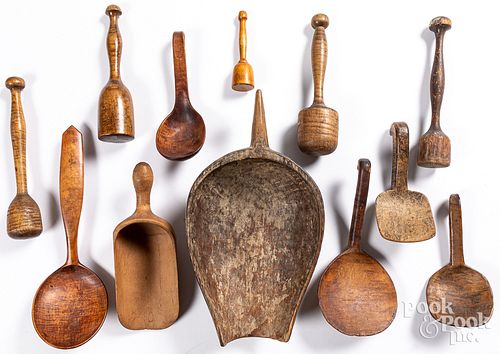 GROUP OF WOODENWARE 19TH C Group 312f3f