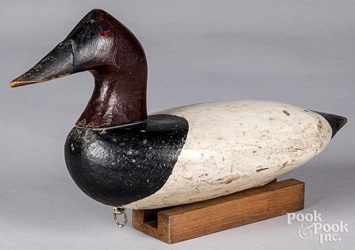 CARVED AND PAINTED CANVASBACK DUCK 31315b