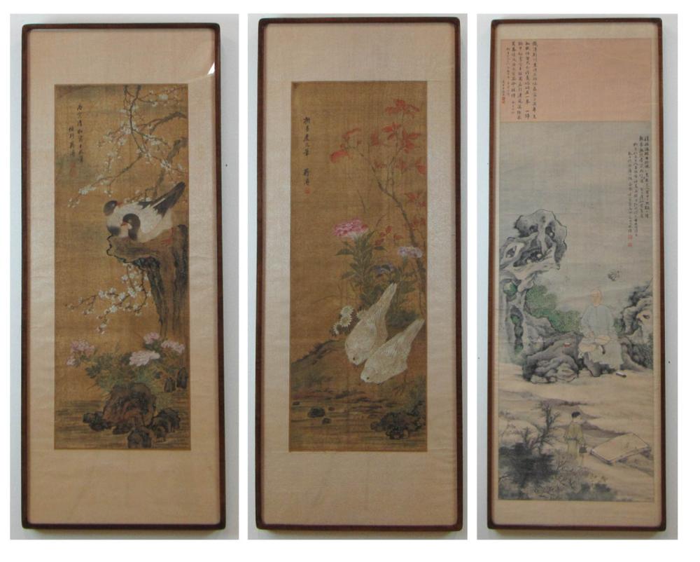 THREE CHINESE SCROLL PAINTINGS 31591c