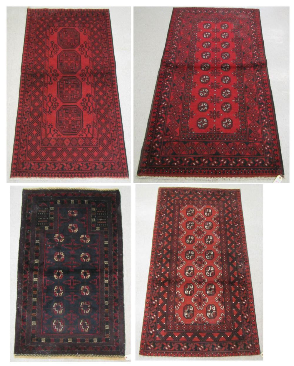 FOUR HAND KNOTTED AFGHAN TURKMAN 3159d4