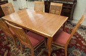CHERRY DINING TABLE AND CHAIR SET, MADISON