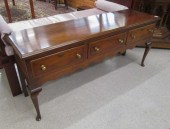 QUEEN ANNE STYLE MAHOGANY THREE-DRAWER