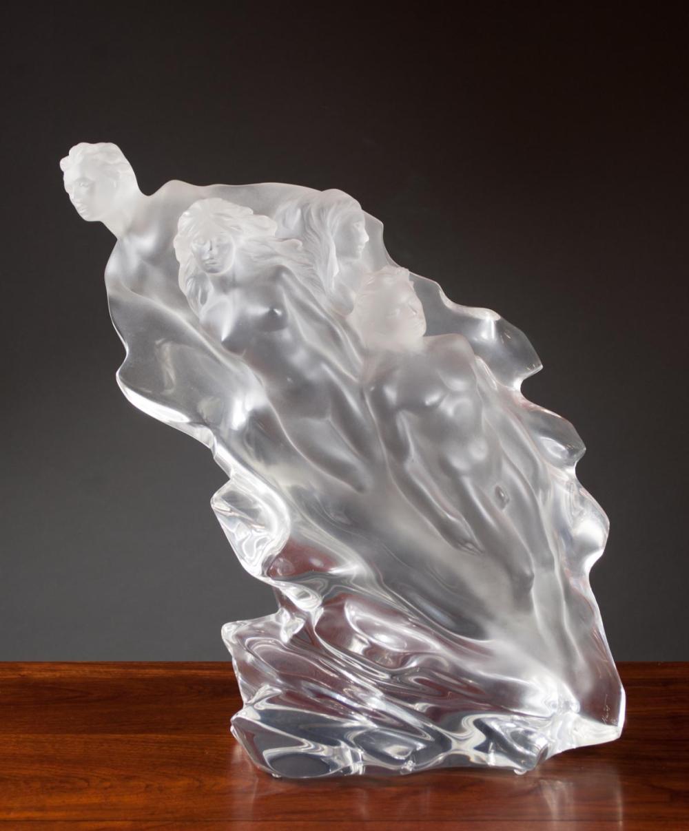 FREDERICK HART LUCITE FIGURAL GROUP 315c9f