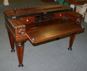 Mahogany and rosewood spinet desk with