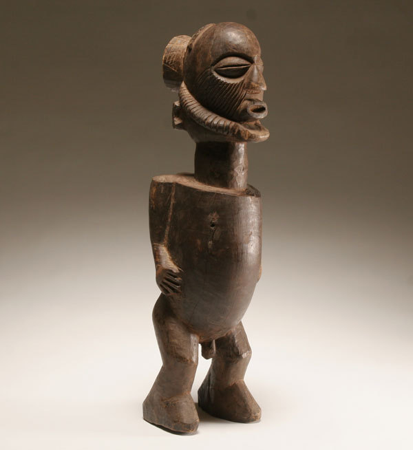 African Luba wooden male ancestor 4f0c8