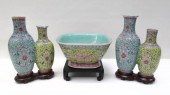 THREE CHINESE FAMILLE ROSE PORCELAIN
