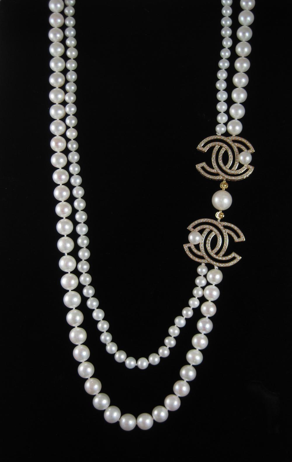 DOUBLE STRAND PEARL NECKLACE 33 316c35