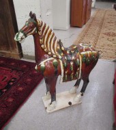 LARGE CHINESE TANG STYLE HORSE, COLOR