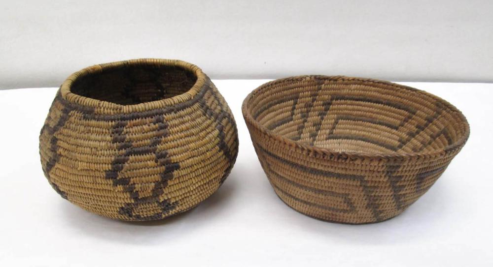 TWO NATIVE AMERICAN COIL BASKETS 316dca