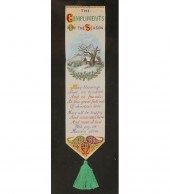 Five Stevengraph woven silk ribbons/bookmarks
