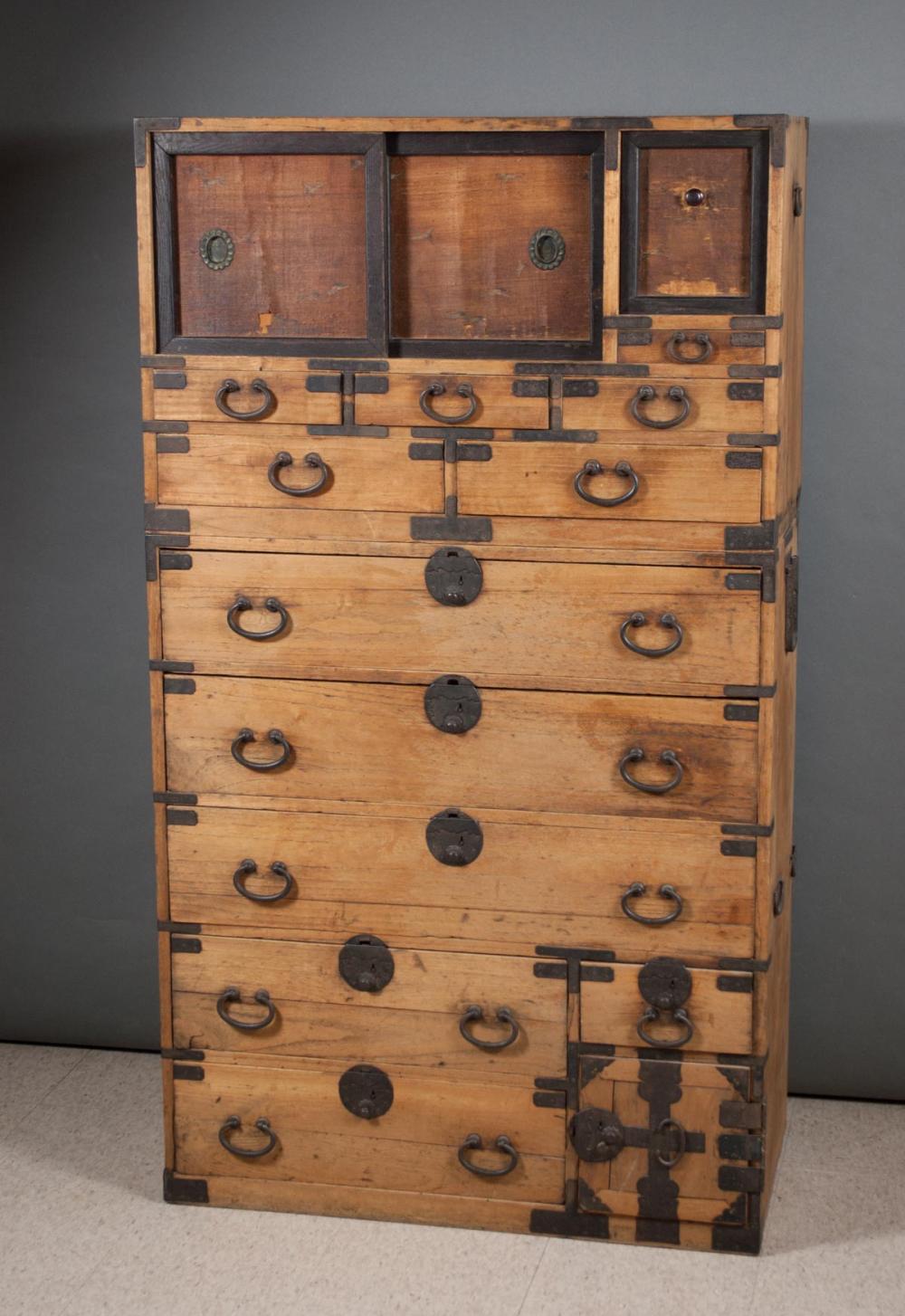 JAPANESE TWO SECTION CLOTHING CHEST 314c54