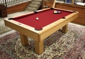 CUSTOM POOL TABLE WITH ACCESSORIES,