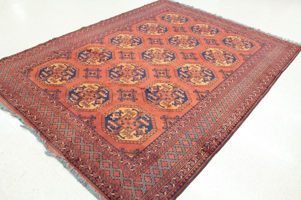 HAND KNOTTED ORIENTAL CARPET AFGHAN 315166
