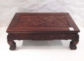 CHINESE RELIEF-CARVED ROSEWOOD LOW TABLE,