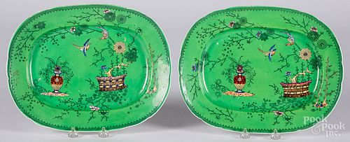 PAIR OF STAFFORDSHIRE PLATTERS  3153ad