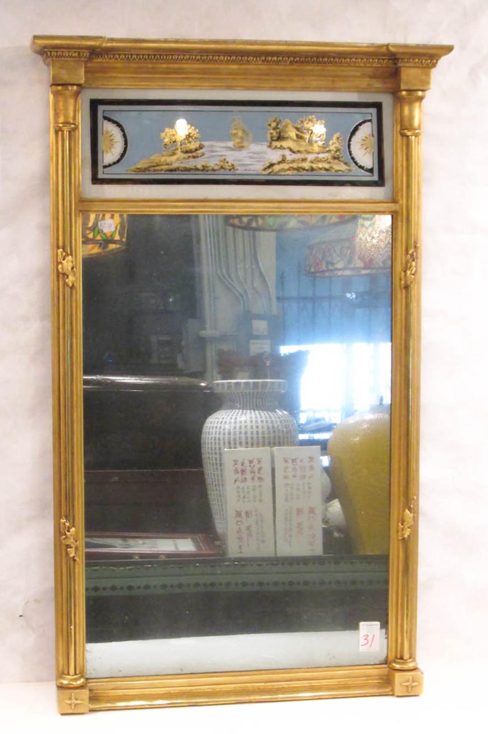 FEDERAL GILTWOOD LOOKING GLASS  31542b