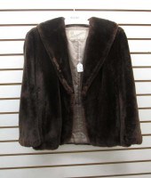 LADYS SHEARED MINK FUR COAT, WITH ONE