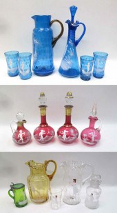 COLLECTION OF MARY GREGORY GLASS TABLEWARE