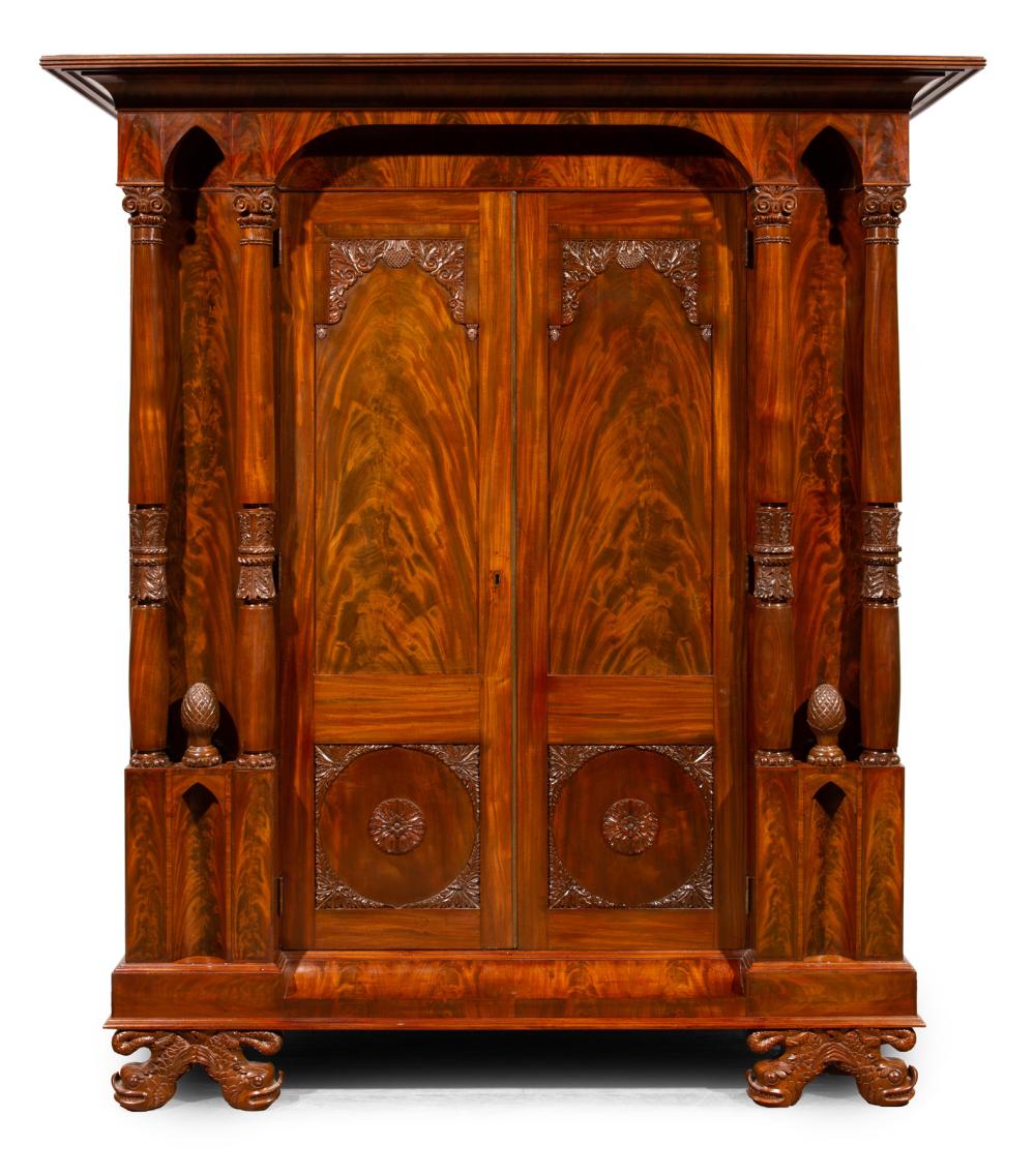AMERICAN LATE CLASSICAL CARVED 31810a