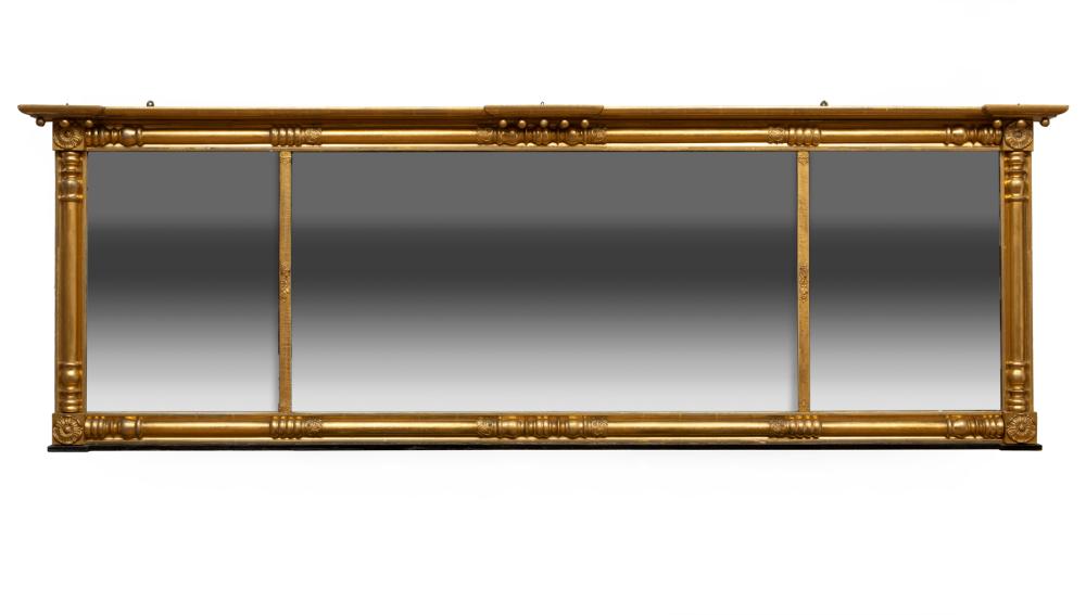 AMERICAN CLASSICAL GILTWOOD OVERMANTEL 3187d1