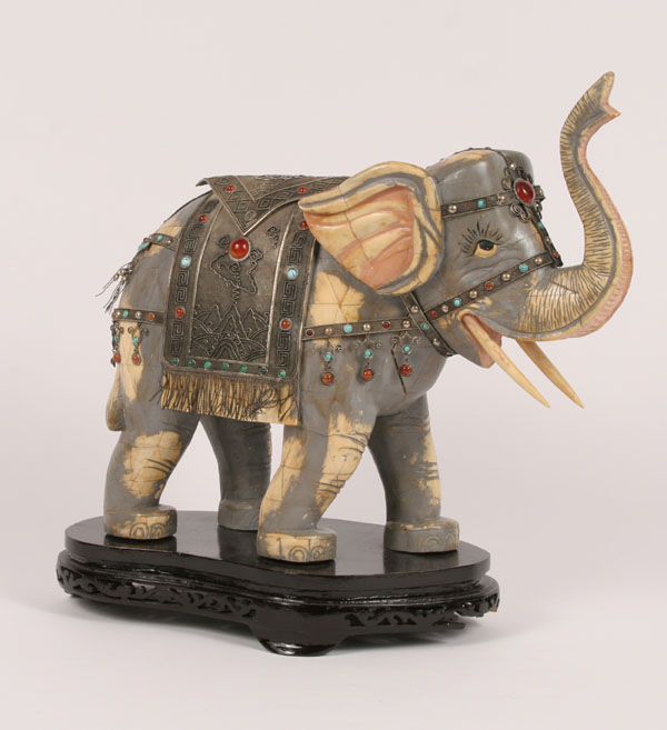 Asian painted elephant on stand 4f425