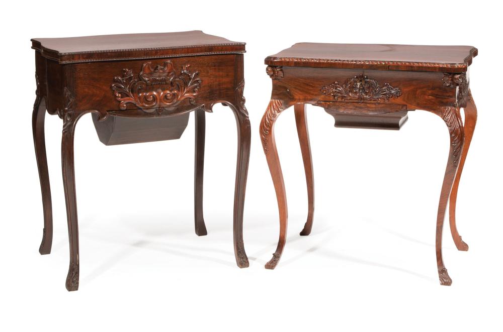 TWO AMERICAN ROCOCO ROSEWOOD WORK 3189df
