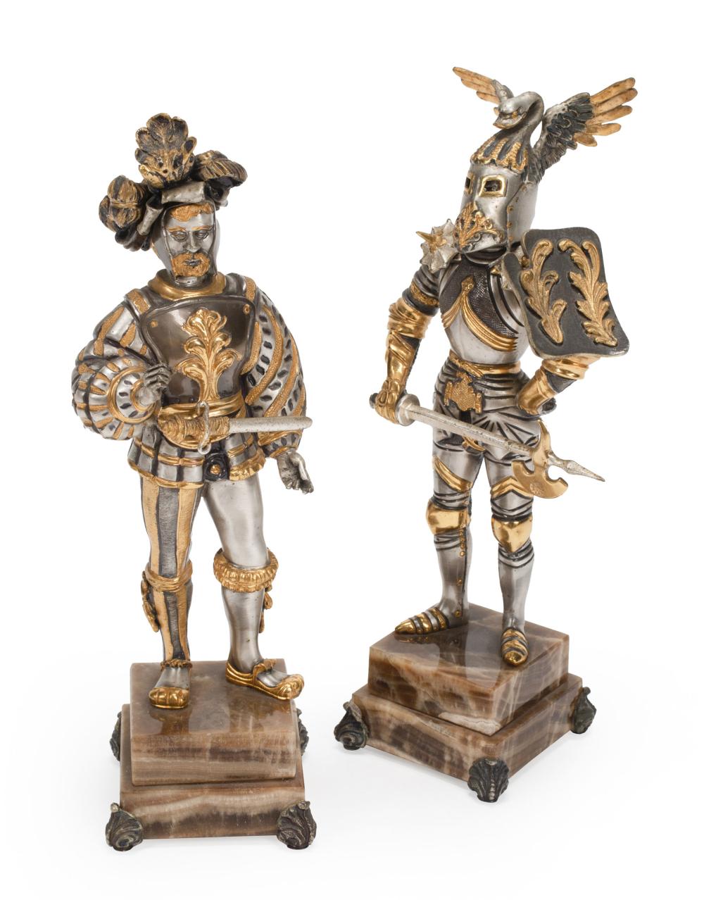 PAIR OF ITALIAN SILVER AND GILT 318ab8