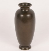Bronze Japanese vase with scrolling