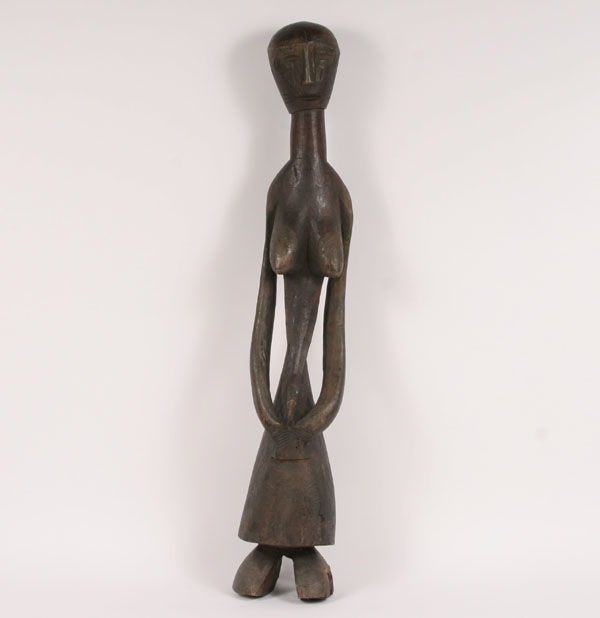 African hand-carved wood female