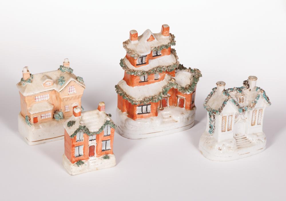 FOUR STAFFORDSHIRE POTTERY HOUSE 31957d