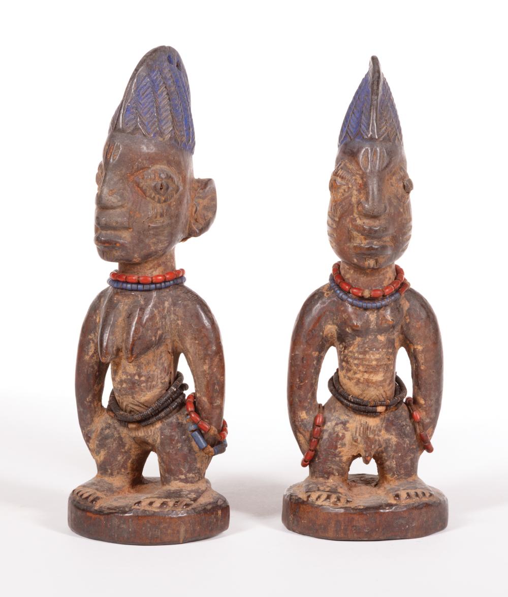 TWO AFRICAN CARVED WOOD IBEJI OF 3196f6
