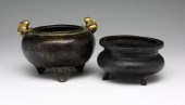 TWO CHINESE BRONZE BOWLS. Most likely