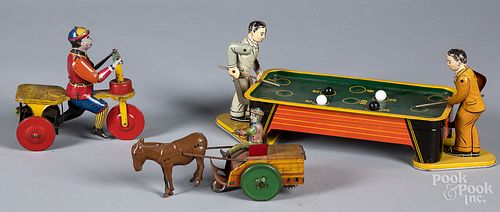THREE TIN LITHOGRAPH WIND UP TOYSThree 317060