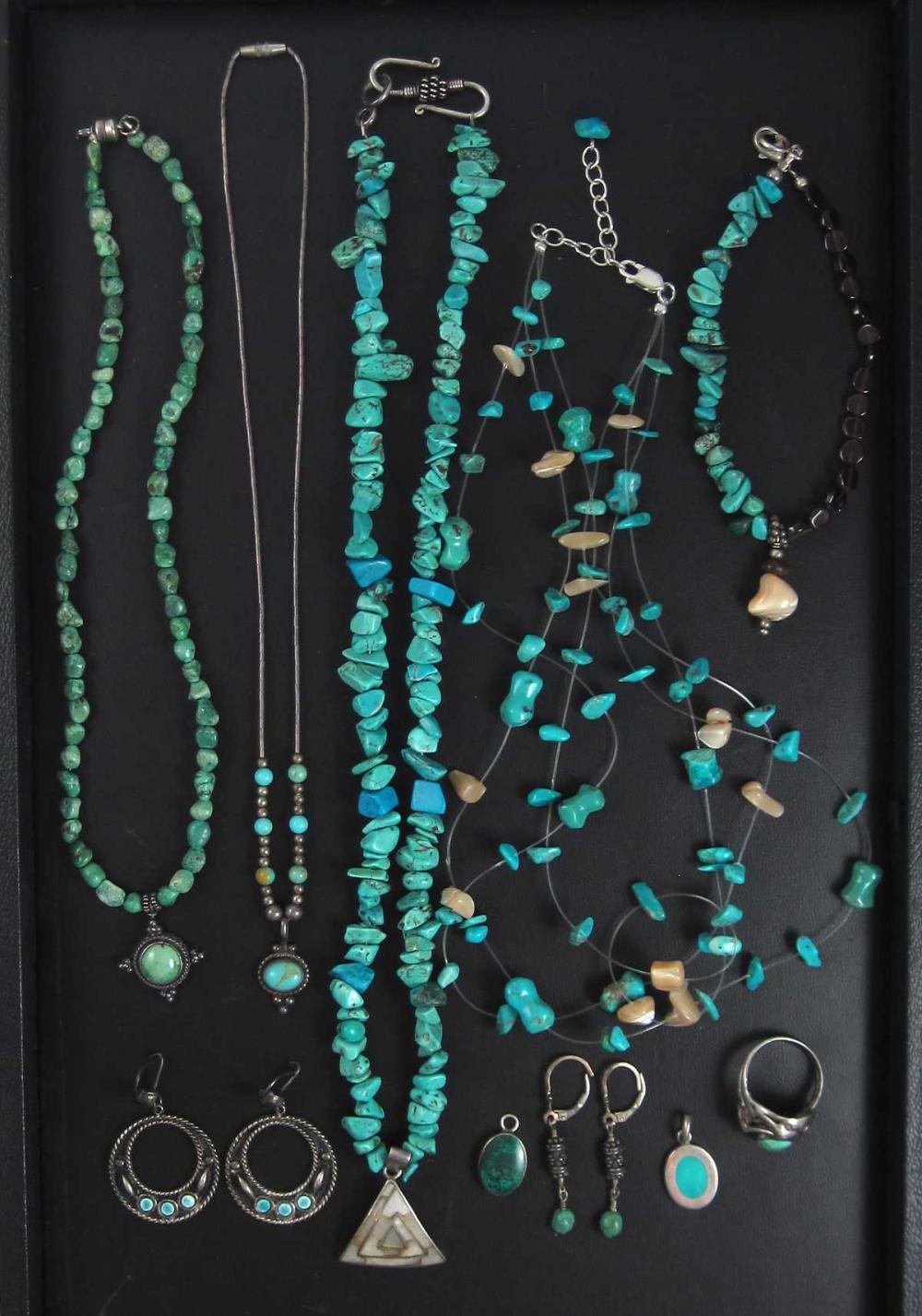TWELVE ARTICLES OF TURQUOISE AND 31713b