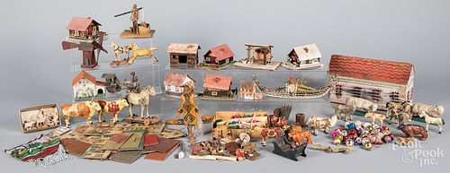 GERMAN PAINTED NOAH S ARK WITH 3174fc