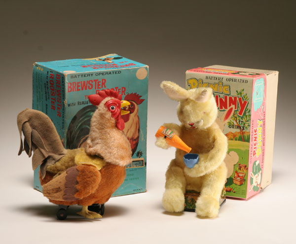 Bunny and rooster battery operated 4f223